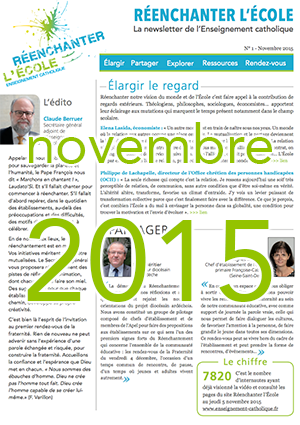 Newsletter Réenchanter l'École n°1 - Novembre 2015