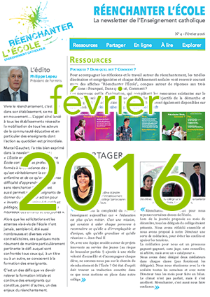 Newsletter Réenchanter l'École n°4 - Février 2016