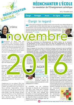 Newsletter n°11 - Réenchanter l'École - Novembre 2016
